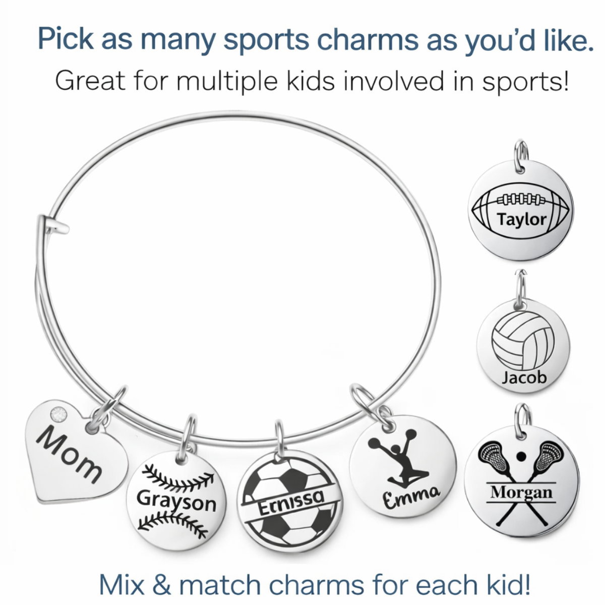 Personalized Mom Sports Bracelet