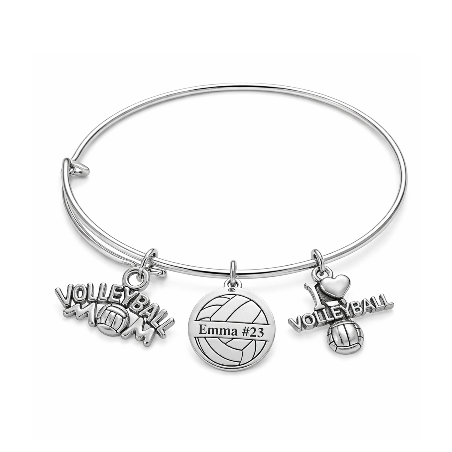 Personalized Volleyball Mom Bracelet