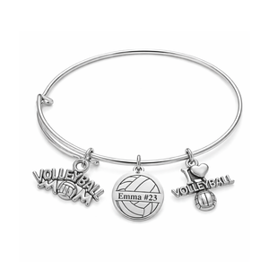 Personalized Volleyball Mom Bracelet