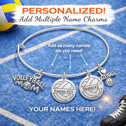 Personalized Volleyball Mom Bracelet