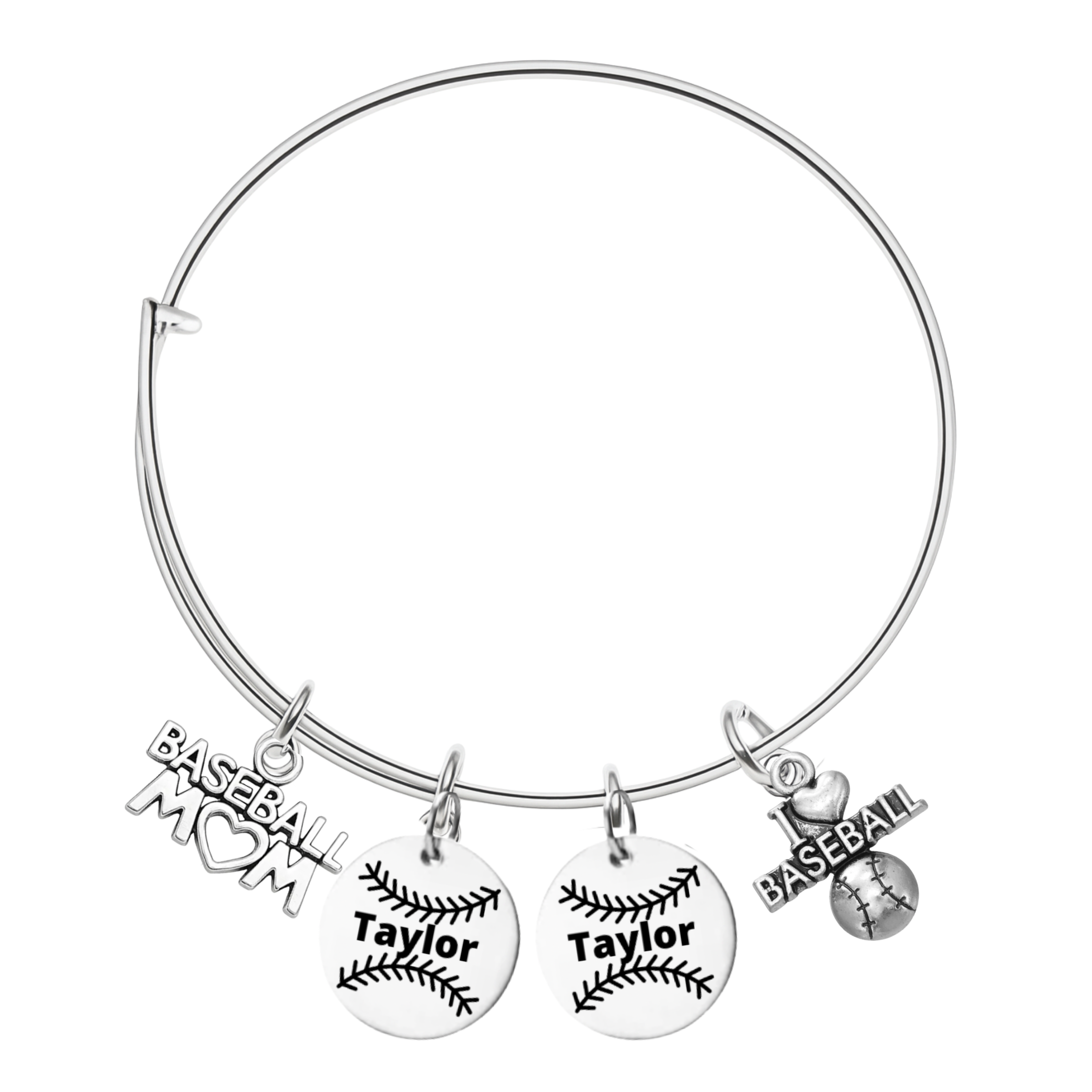 Personalized Baseball Mom Bracelet