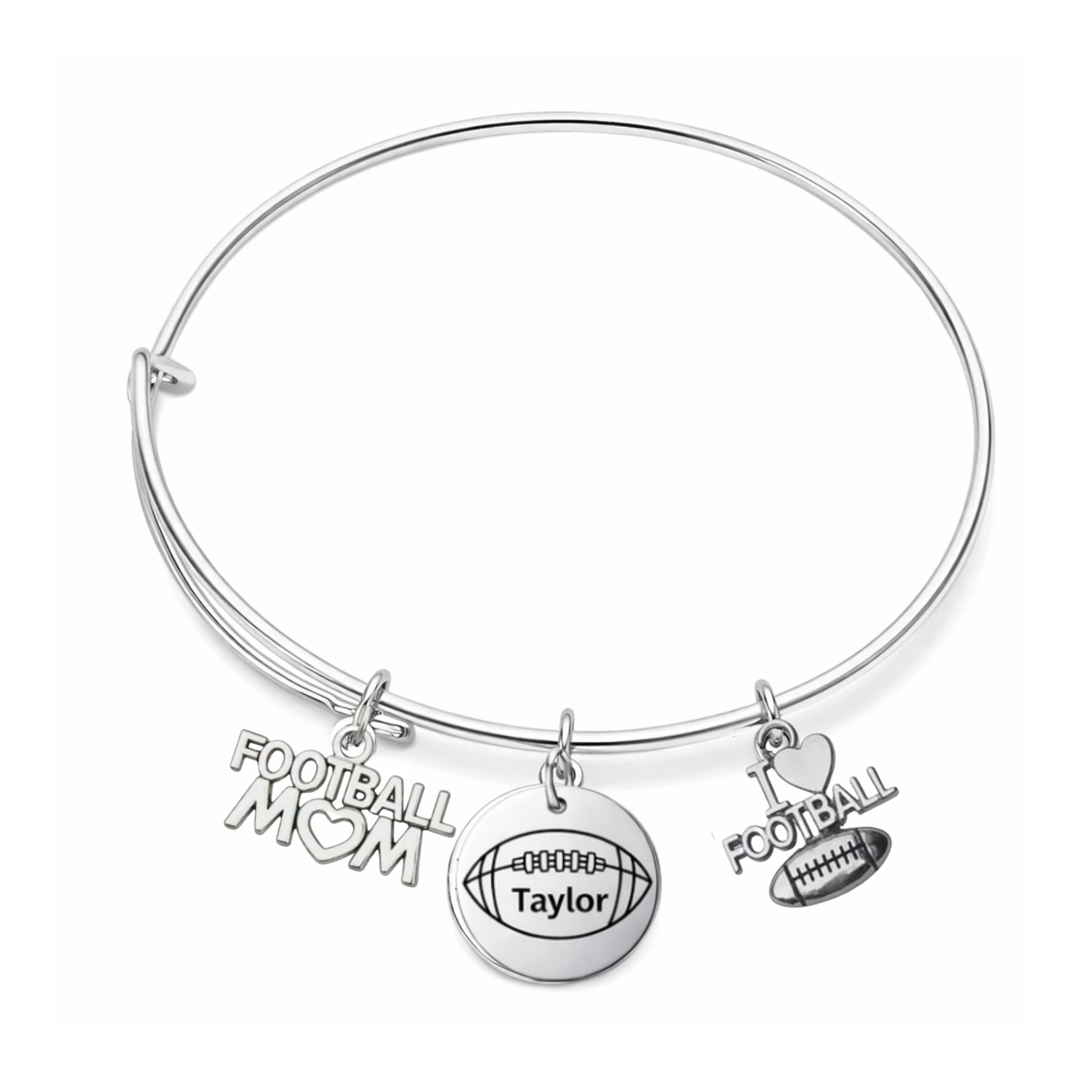 Personalized Football Mom Bracelet
