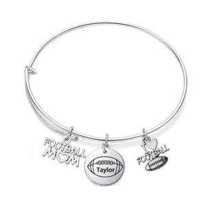Personalized Football Mom Bracelet