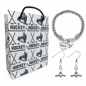 Hockey Mom Bracelet & Earrings Set