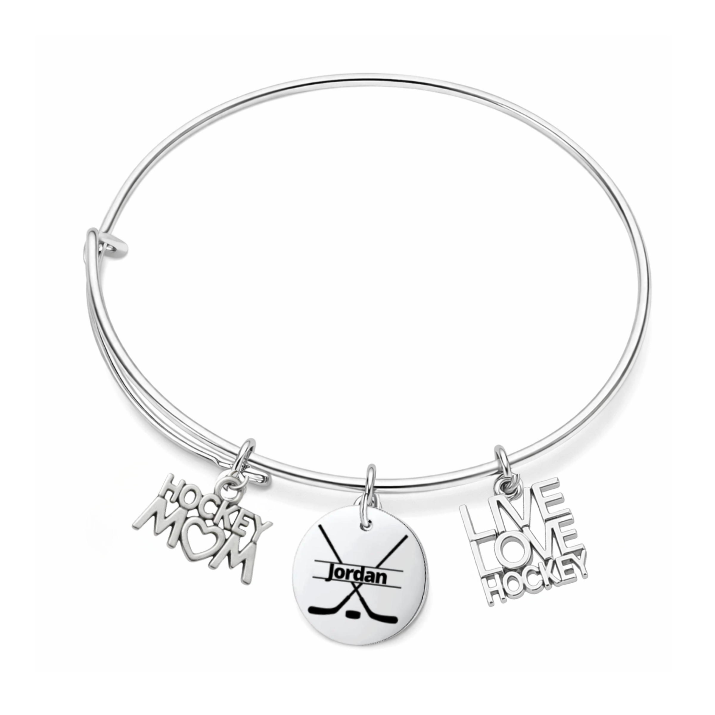 Personalized Hockey Mom Bracelet