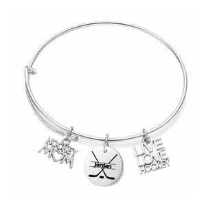 Personalized Hockey Mom Bracelet
