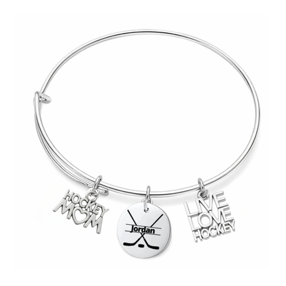 Personalized Hockey Mom Bracelet