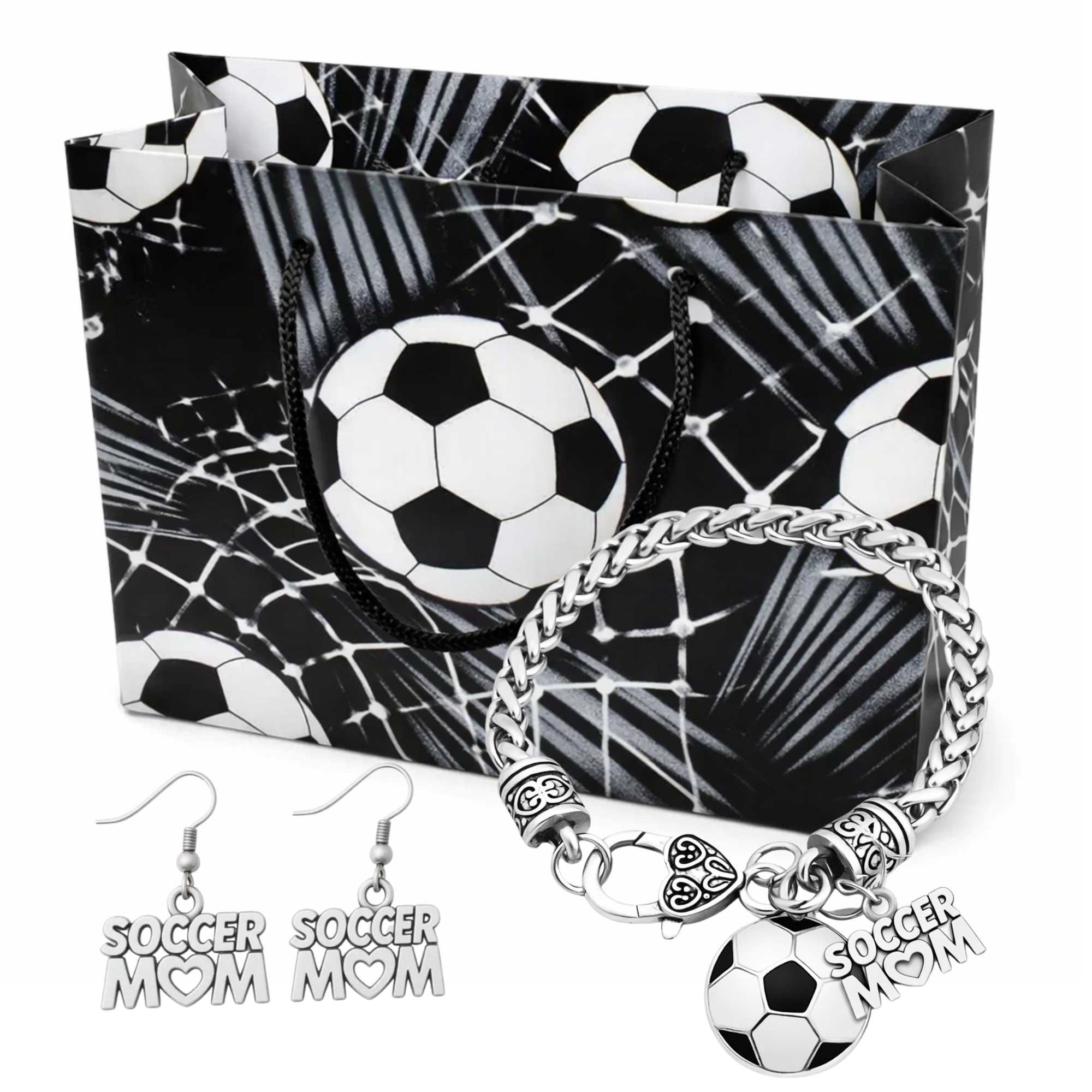 Soccer Mom Gift Bundle - Bracelet & Earrings Set