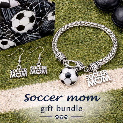 Soccer Mom Gift Bundle - Bracelet & Earrings Set