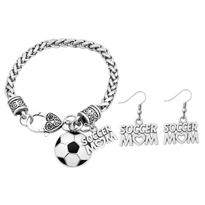 Soccer Mom Gift Bundle - Bracelet & Earrings Set