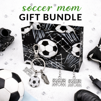 Soccer Mom Gift Bundle - Keychain & Earrings
