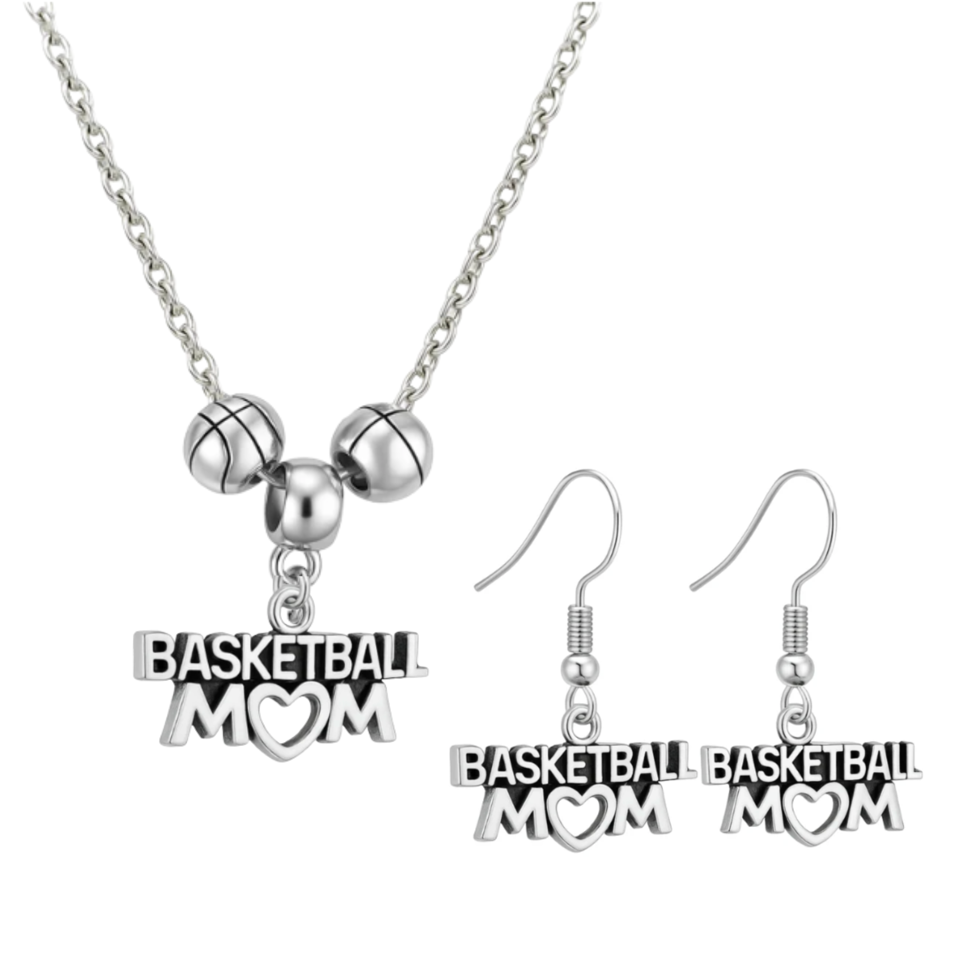 Basketball Mom Gift Set - Necklace & Earrings