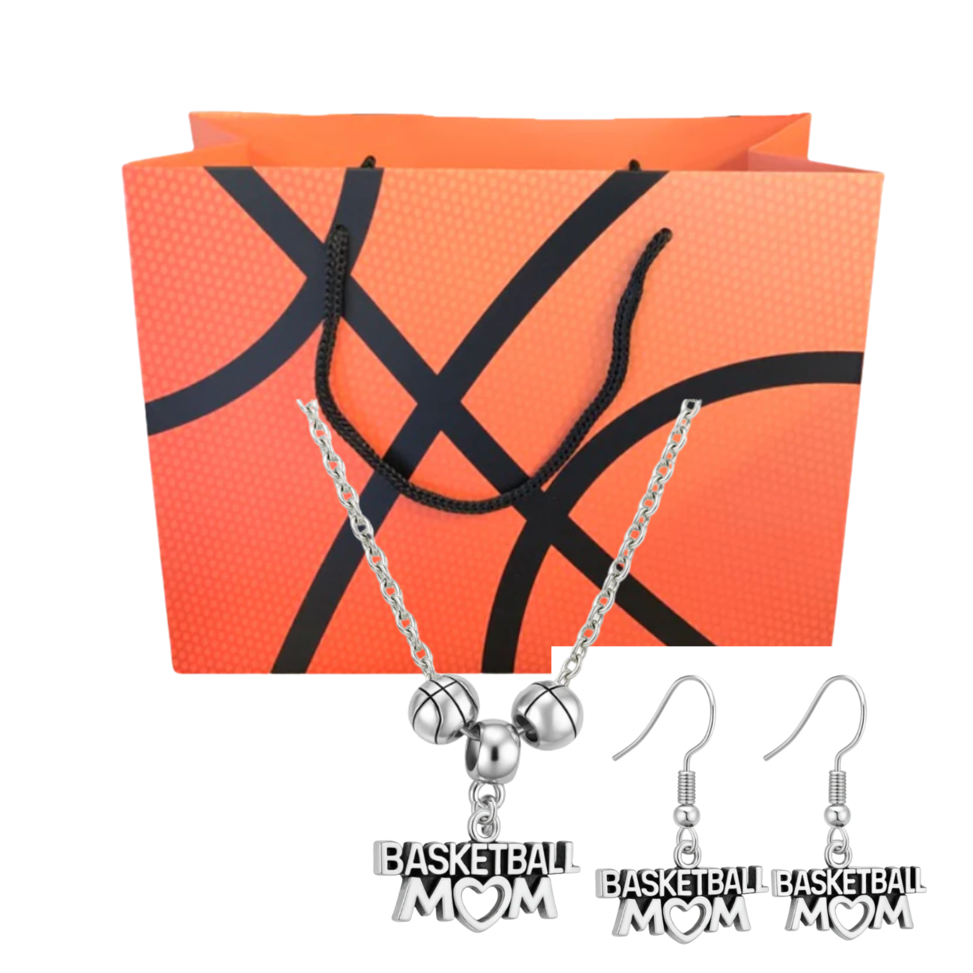 Basketball Mom Gift Set - Necklace & Earrings