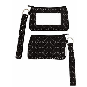 Lacrosse Black and White Wristlet