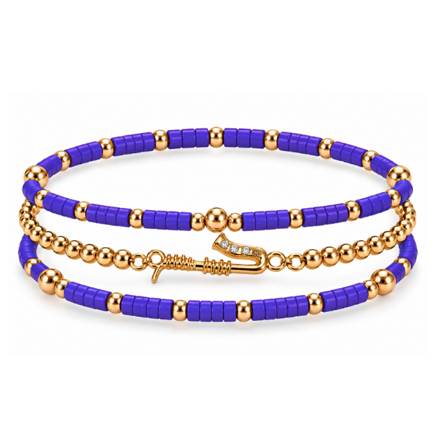 Saxophone Music Instrument Bracelet Stack