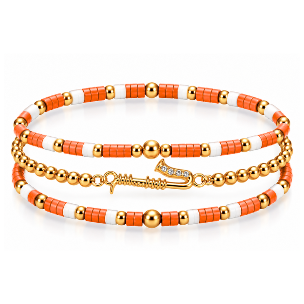 Saxophone Music Instrument Bracelet Stack