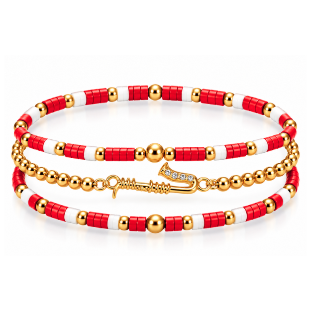 Saxophone Music Instrument Bracelet Stack