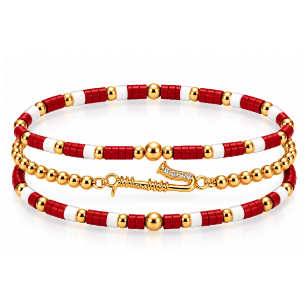 Saxophone Music Instrument Bracelet Stack