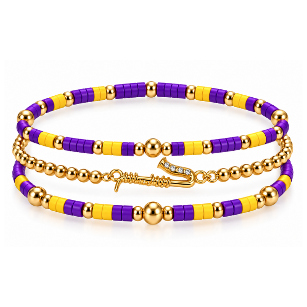 Saxophone Music Instrument Bracelet Stack