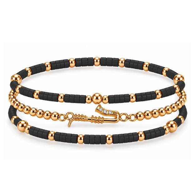 Saxophone Music Instrument Bracelet Stack
