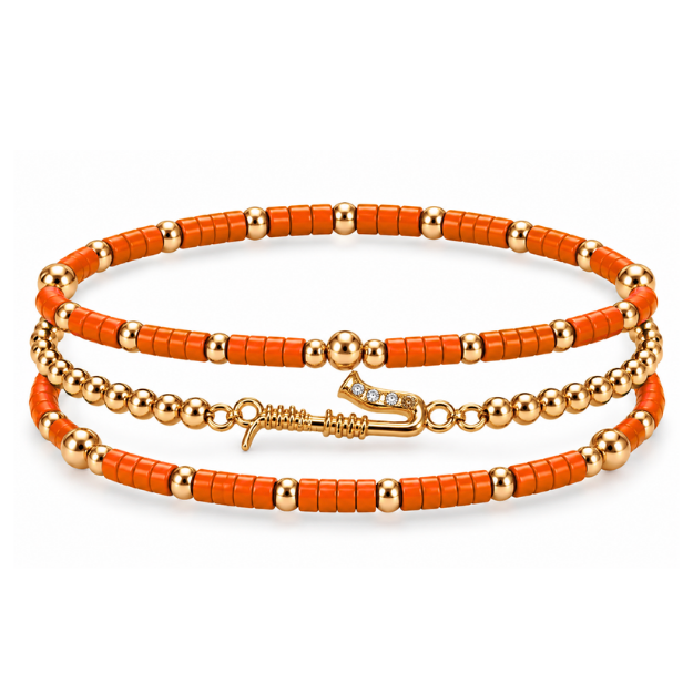 Saxophone Music Instrument Bracelet Stack