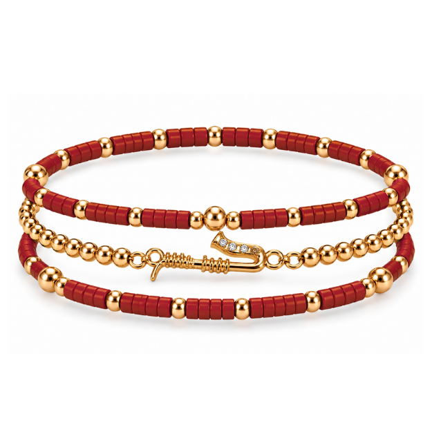 Saxophone Music Instrument Bracelet Stack