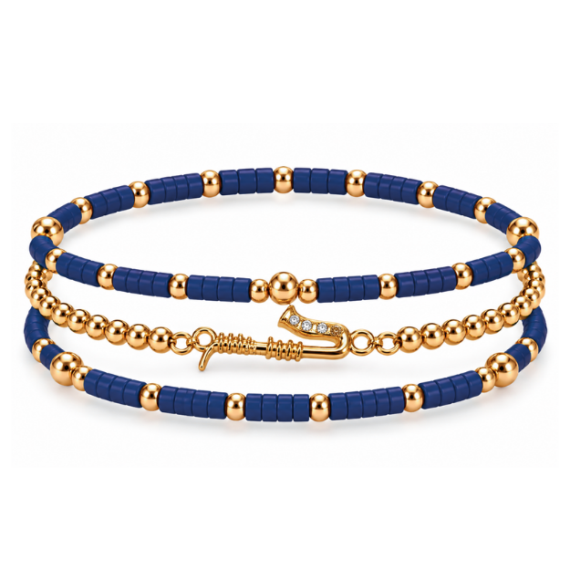 Saxophone Music Instrument Bracelet Stack