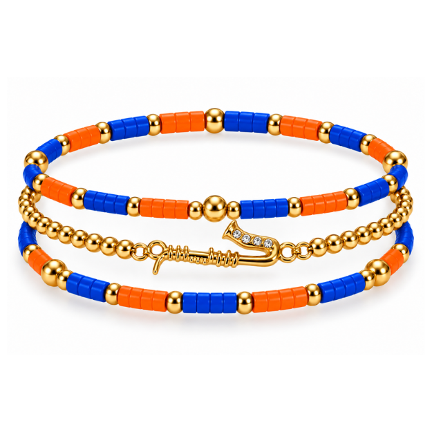 Saxophone Music Instrument Bracelet Stack