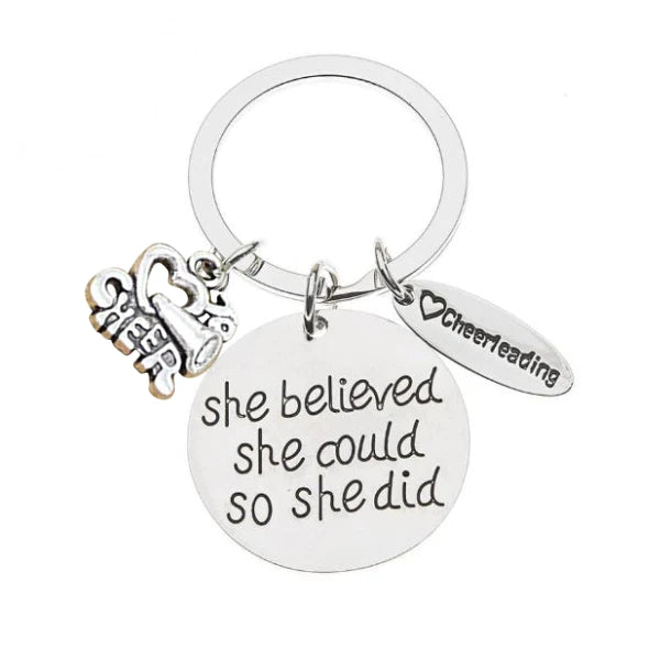 Cheer She Believed She Could So She Did Keychain