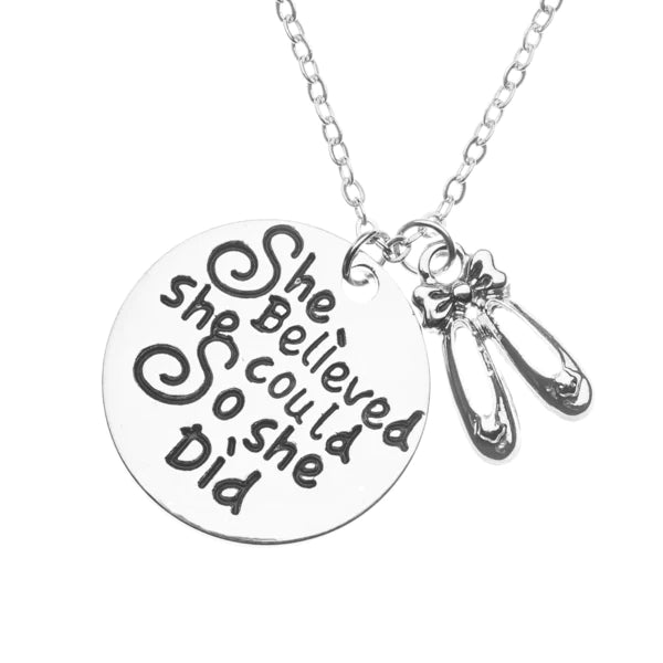 Personalized Dance Necklace with Inspirational Charms