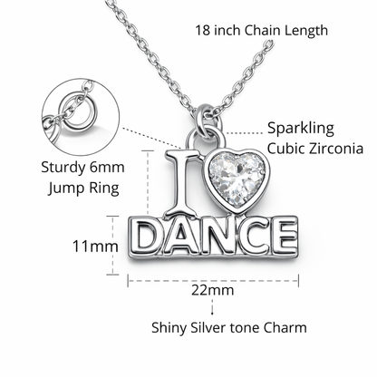 I Love Dance Necklace