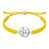 Purple rope bracelet with soccer ball charm, perfect for young athletes and fans