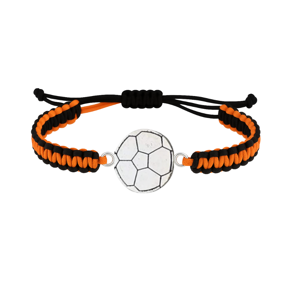 Silver Soccer Rope Bracelet - Pick Color
