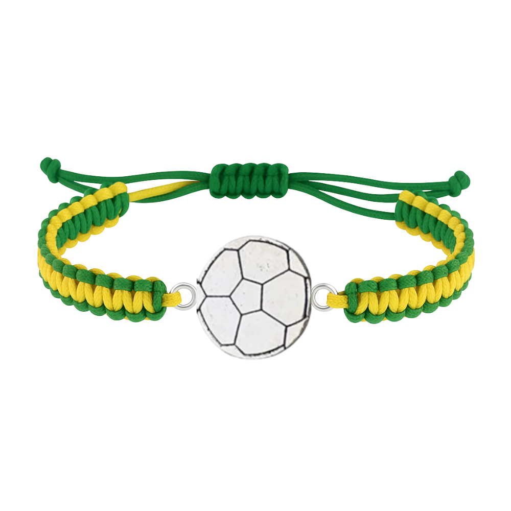 Silver Soccer Rope Bracelet - Pick Color
