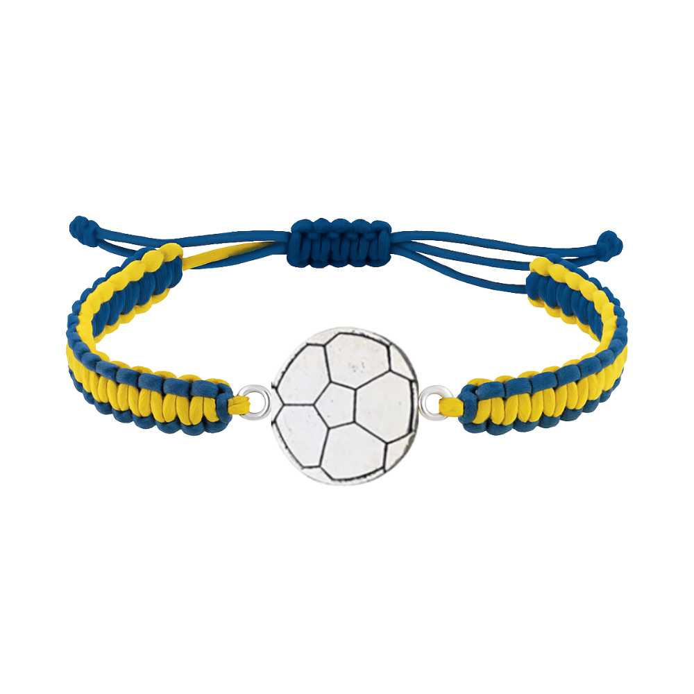 Silver Soccer Rope Bracelet - Pick Color
