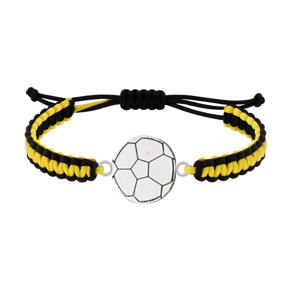 Silver Soccer Rope Bracelet - Pick Color
