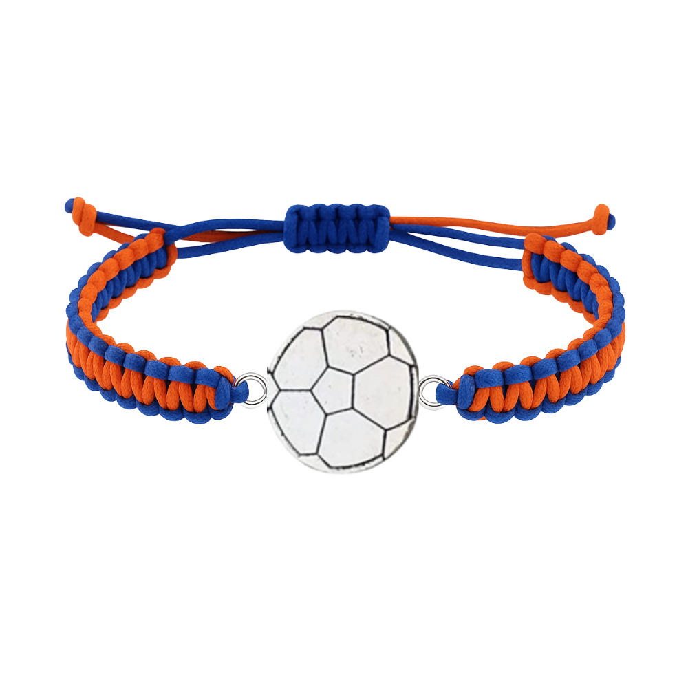 Silver Soccer Rope Bracelet - Pick Color