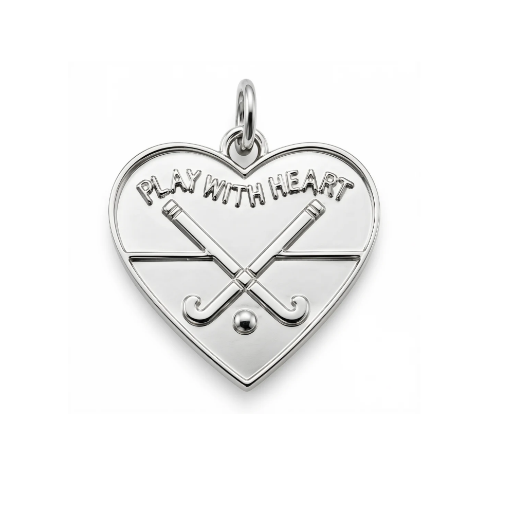Field Hockey Play With Heart Charm