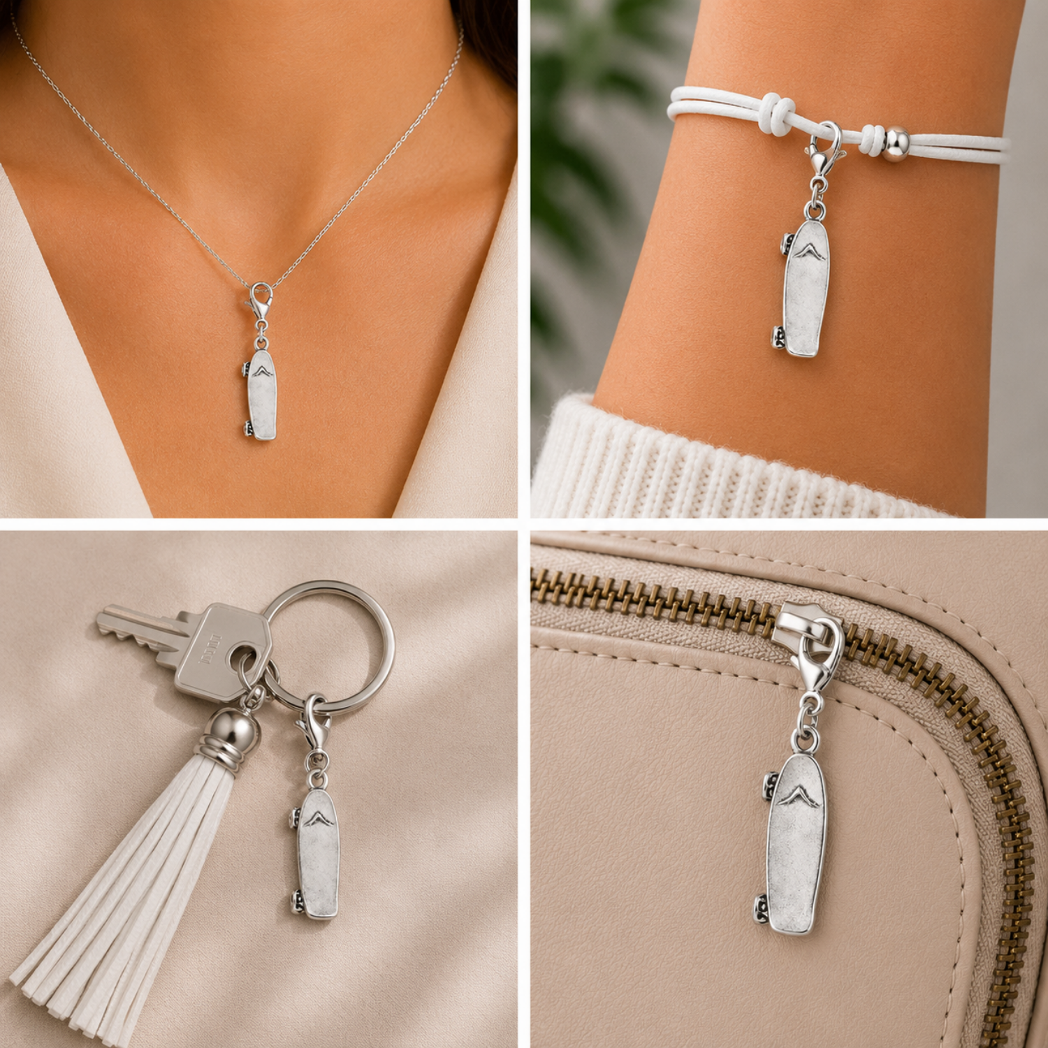 Skateboard Clip On Zipper Pull