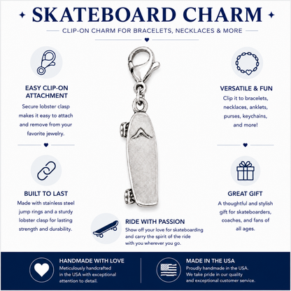 Skateboard Clip On Zipper Pull