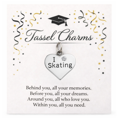 Skating Graduation Tassel Charm