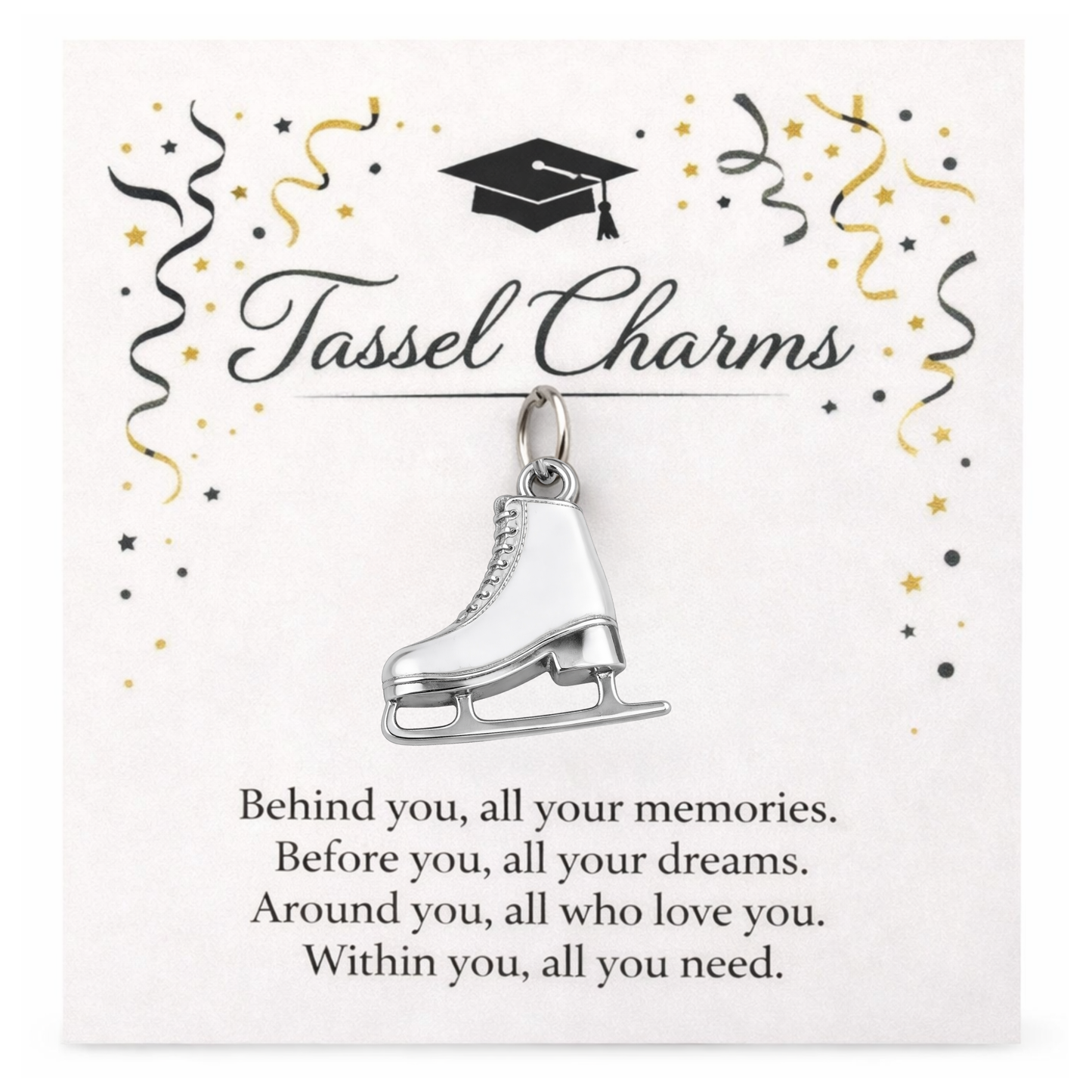 Skating Graduation Tassel Charm
