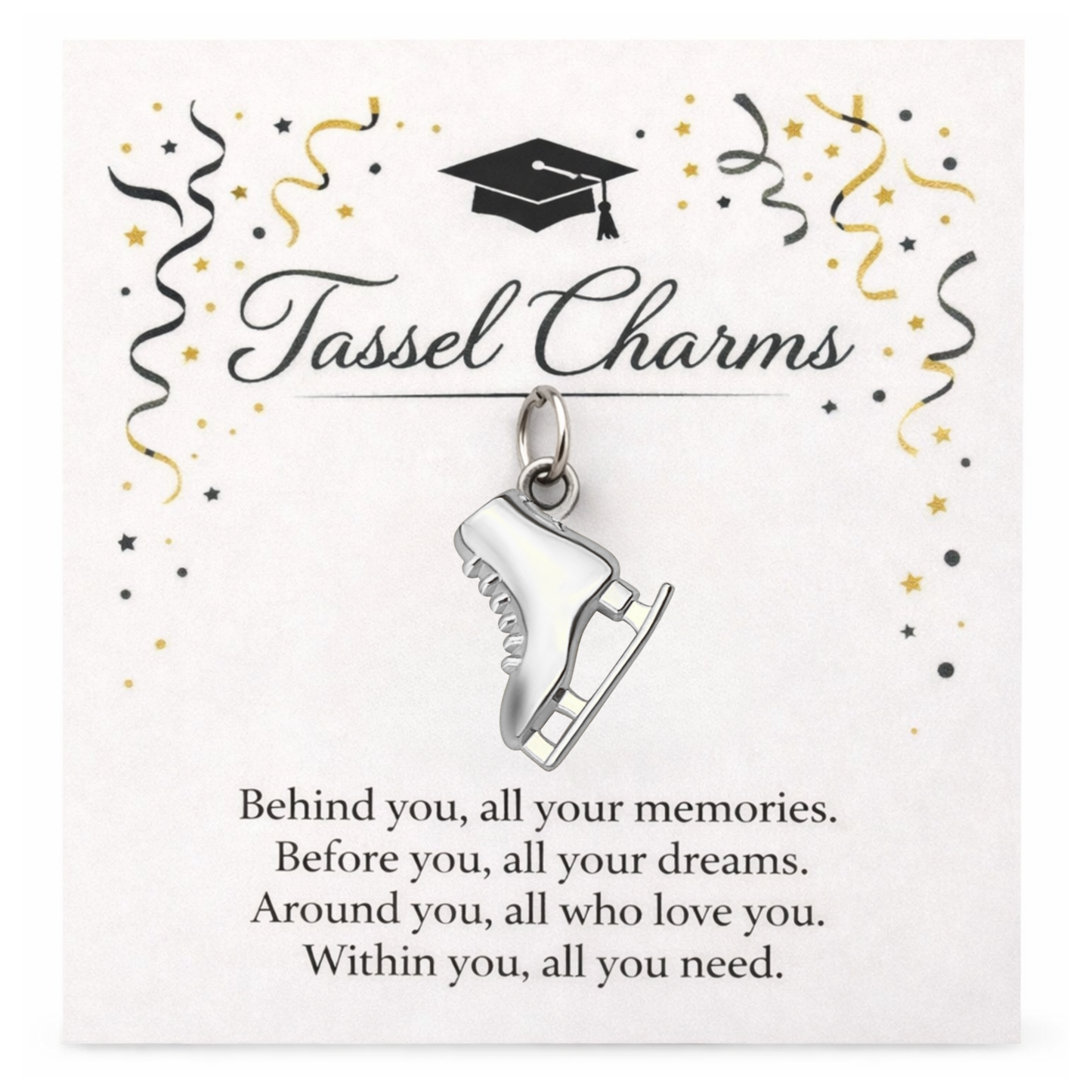 Skating Graduation Tassel Charm