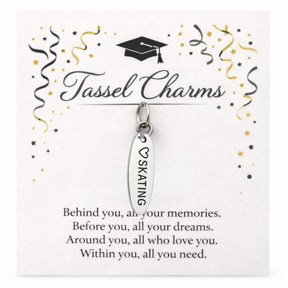 Skating Graduation Tassel Charm
