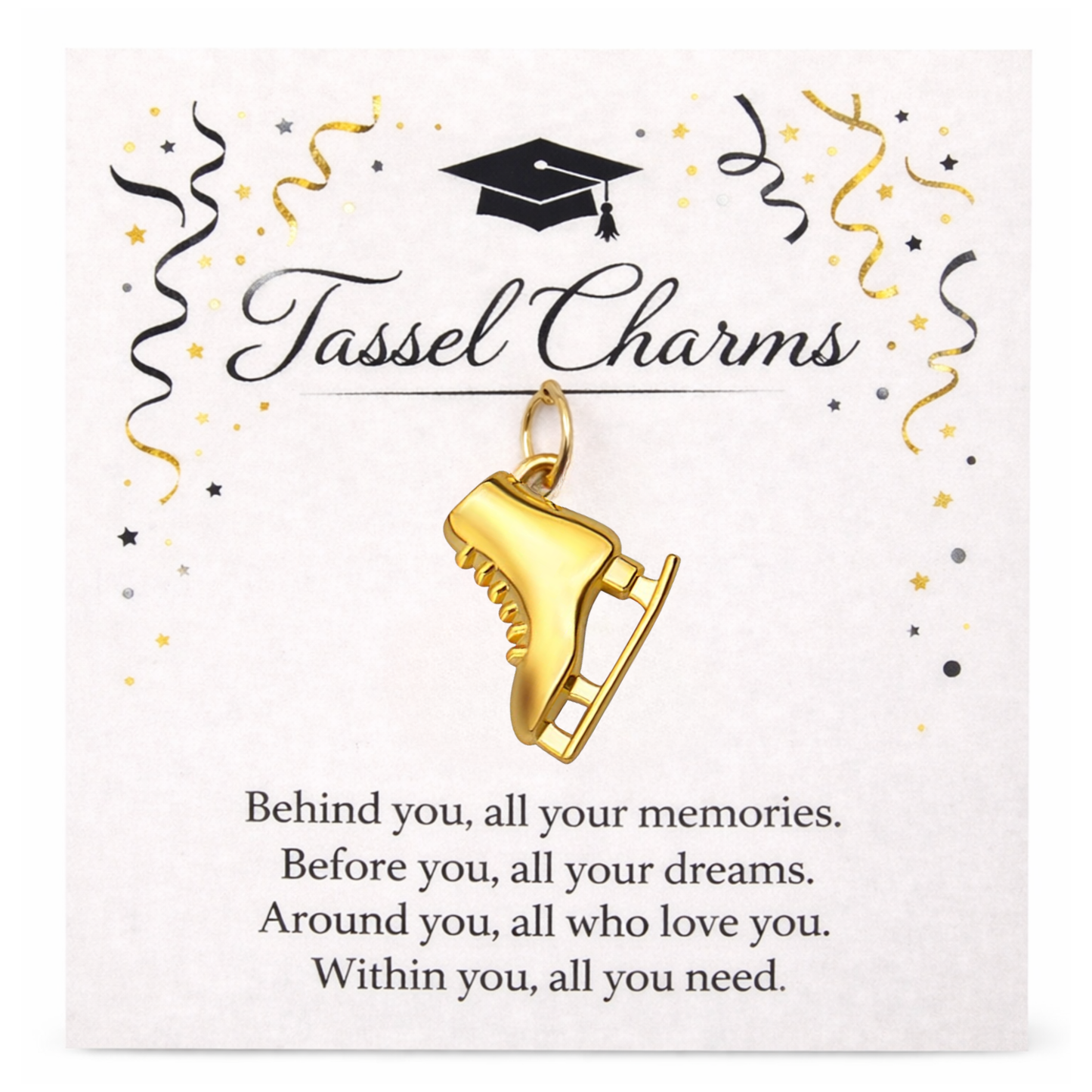 Skating Graduation Tassel Charm