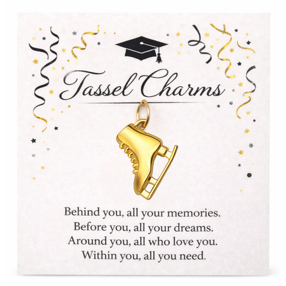 Skating Graduation Tassel Charm