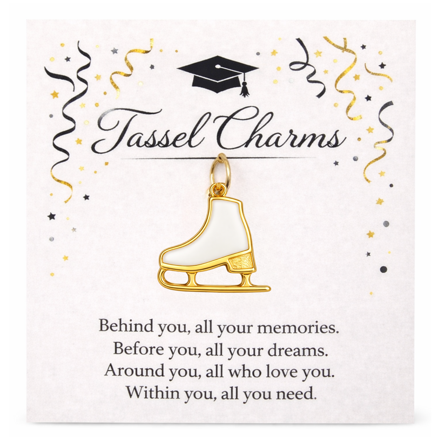 Skating Graduation Tassel Charm