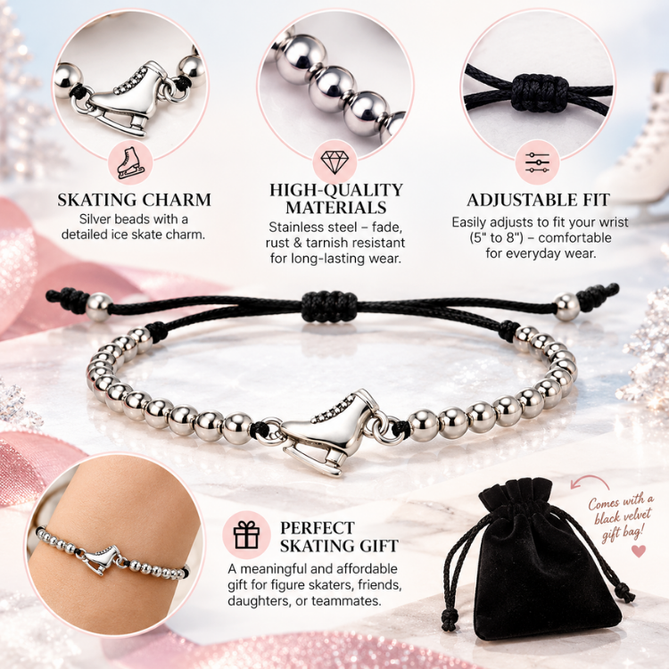 Skating Adjustable Charm Bracelet