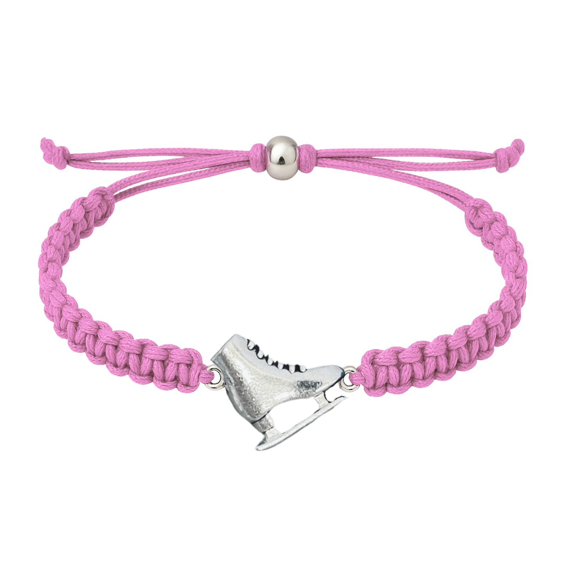 Light pink skate charm bracelet, perfect gift for young figure skaters