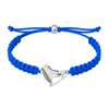 Blue skating bracelet with detailed ice skate charm